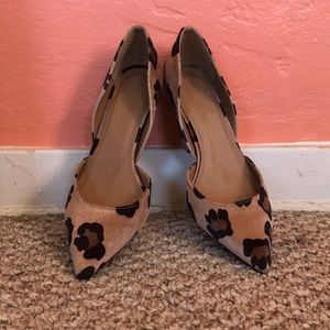 Velvet cheetah print ASOS kitten heels